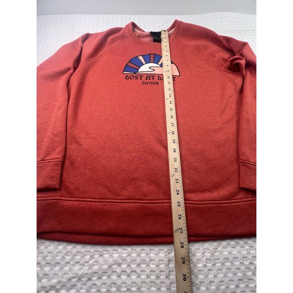Burton Oak Crew Fleece Red Crewneck Sweatshirt Lost At Last Women’s Xtra Large - Picture 4 of 10